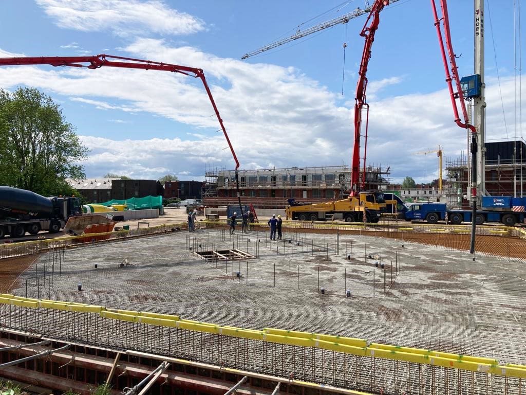Bouwupdate woontoren NELSON; keldervloer gestort