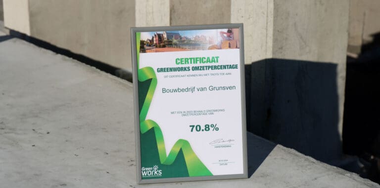 Greenworks certificaat Van Grunsven |Groep